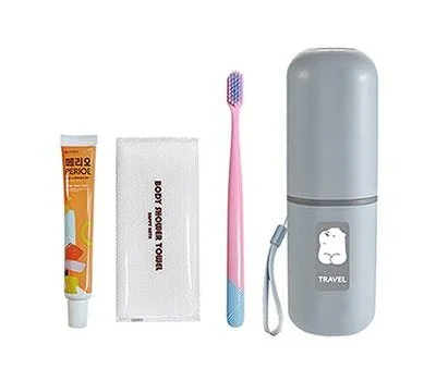매트PP 네모 휴대용 치약칫솔세트