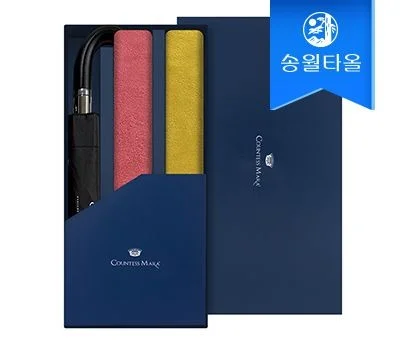 송월 타올우산3매선물세트 컬러풀2P 카이만3단1P